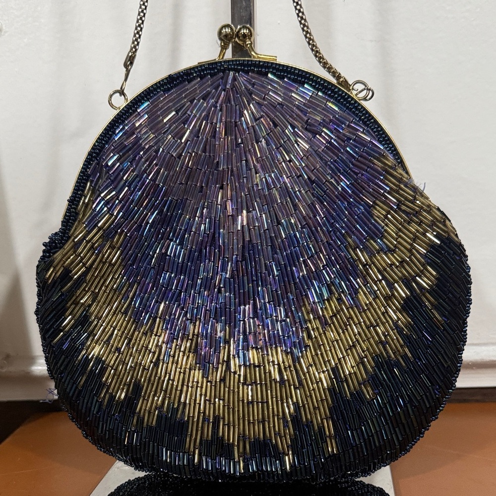Art Deco La Regale Beaded Evening Clutch Purse - Picture 1 of 7